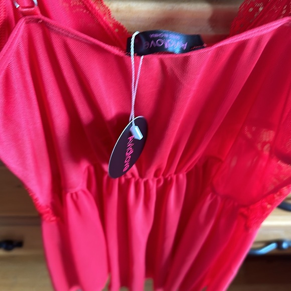 Red Lingerie dress. Never worn. Brand new. AVIDLOVE size M - Picture 3 of 3